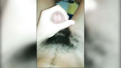 Pees all over himself and which he cums profusely