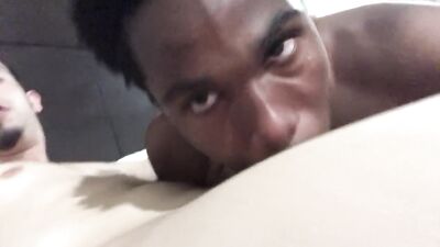 Amateur interracial Grindr hotel hookup