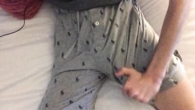 Quiet cum shot in my shorts