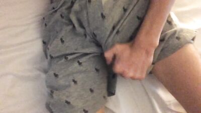 Quiet cum shot in my shorts