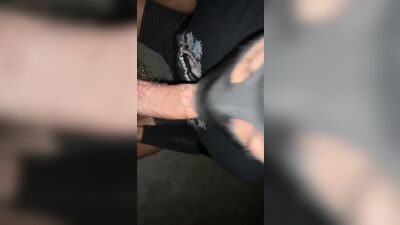 Sexy black twink sucks grindr cock outside