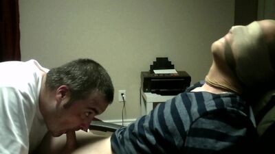 Sucking cute straight guy while bound and gagged