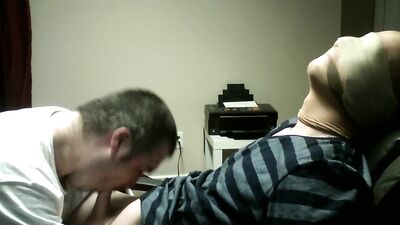 Sucking cute straight guy while bound and gagged