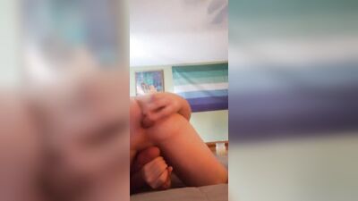 cute horny gay boy moans, and gets verbal as he fucks him self with his toy