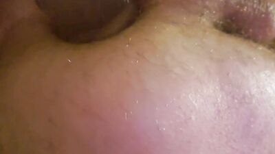 Gaping my boypussy with dildo