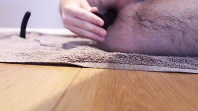 Straight Boy tries butt plug and ends up cumming from riding dildo