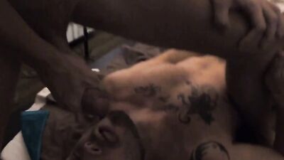 Muscle twink fucked my mouth and gave me all load from his balls