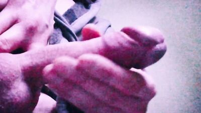 Cumshot squirting over the sound of an Anal gangbang compilation video