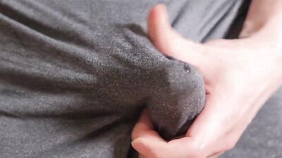 Gingin's erection sticking out in pants