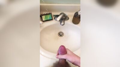 my first time cumming in the sink