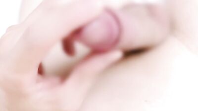 Pre-ejaculate overflowing with masturbation stop, At the end can not stand it and mass cumshot