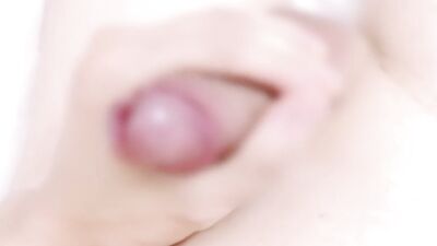 Pre-ejaculate overflowing with masturbation stop, At the end can not stand it and mass cumshot