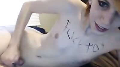 Sexy smooth blond teen boy - Hot wanks and cum on cam!