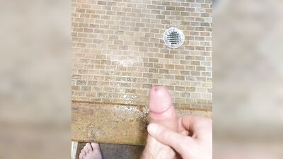 Twink pisses in shower