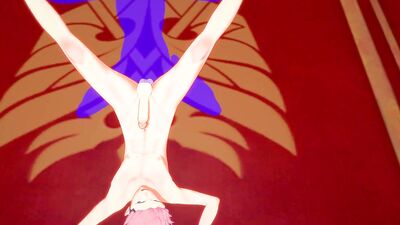 Jujutsu Kaisen Yaoi - Yuji Itadori Footjob and anal with creampie