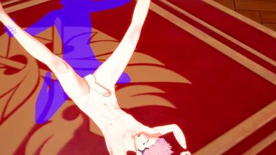 Jujutsu Kaisen Yaoi - Yuji Itadori Footjob and anal with creampie