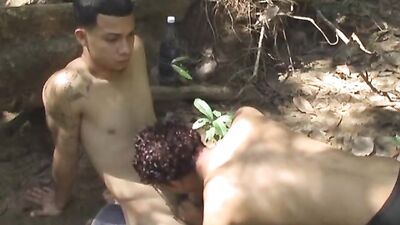 Gay Porn Latino Jungle Fever - Alexy and Xachi fucking in the jungle.