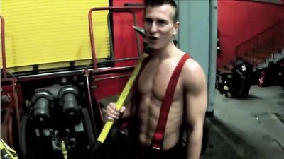 French Firemen Heat Up the Action - Amateur First Time Fun!