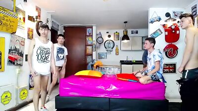 Sex Cam Revival: Hot Latino Group Action Oral Web-Cam Bareback Handjob Amateur Ass Play!