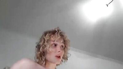 Curly Hair Teen JO Show - Sweet Dick Gay Porn