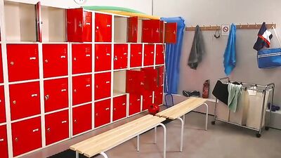 Bareback Locker Room Orgy - Young Blond Twinks Suck and Fuck in the Swim Club!