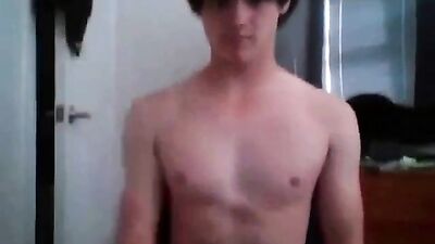 Fit Amateur Muscle Boy Web-Cam Strokes - Long Cock Show Off