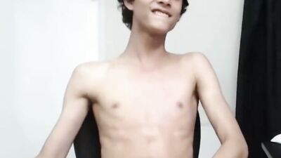 A Slender Boy Masturbates Again! - A Solo Handjob Video