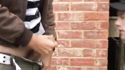 Stopped By The Cops! Gay Porn Bareback Cum Shots: Roadside Check Gone Wild!