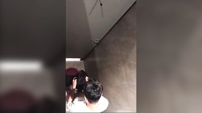 Gay Spy Asian Students in University Toilet: Expose Big Cocks and Oral Public Sex