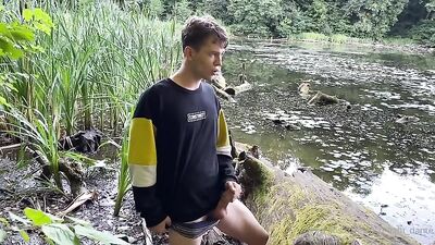 Jerking in Public: Dantes Wild Adventure at the Pond!