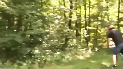 Forest Fun - Big Dick Twink Bareback Oral Cum
