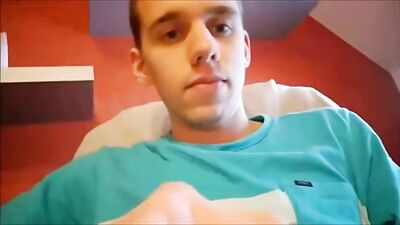 Hung dutch boy cums all over his chest boys porn