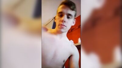 Hung dutch boy cums all over his chest boys porn