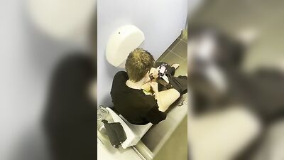 German Hostel Cutie Caught Jerking Off in the Bathroom! (190 characters)