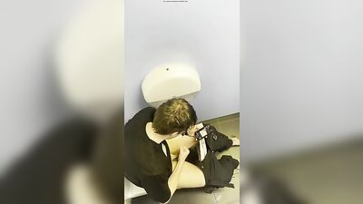 German Hostel Cutie Caught Jerking Off in the Bathroom! (190 characters)