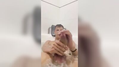 Gay Porn Handjob Solo Amateur Bathroom Jerking No Cum!