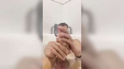 Gay Porn Handjob Solo Amateur Bathroom Jerking No Cum!