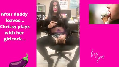 Crossdresser Tgirl sucks cock, plays with ass, uses toys, femboy slut needs dick chrissy cocoabutter
