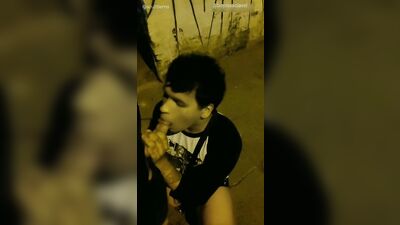 blowjob and fucking in the street (@azulitierno)