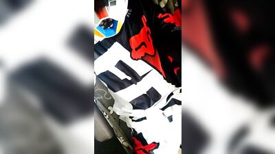 Hot twink in mxgear and mxhelmet jerk-off