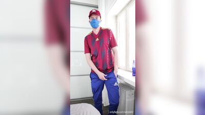 Cum on Adidas Face Mask Gay Porn