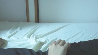 Japanese college student lotion masturbation