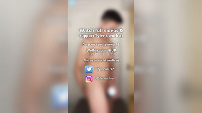 Asian boy self fucks with a pierced dick & Tyler Wu fleshlight