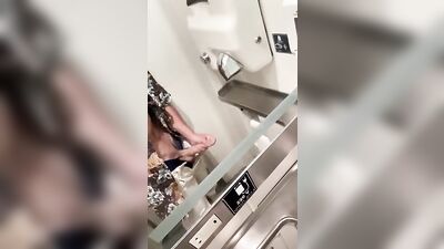 Twink recording himself in the WC