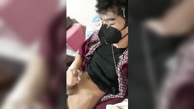 Gay Asian Twink Blasts Cum in His Face!