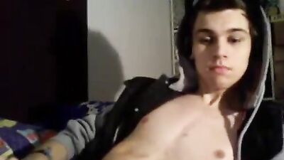 Webcam Abs Shooter: Horny Twink Explodes with Joy!