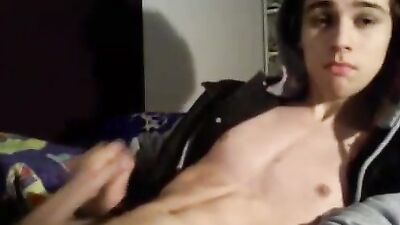 Webcam Abs Shooter: Horny Twink Explodes with Joy!