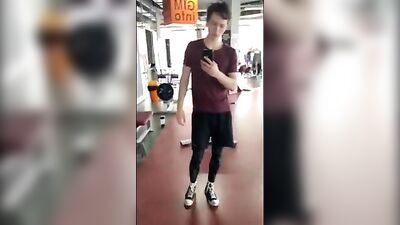 In Gym Toilet twink - Web-Cam Cock Selfie Exposure