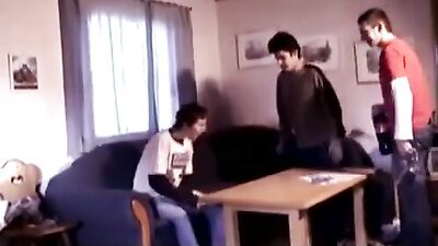 Third Eye Twinks Threesome: Cum-eating Voyeur Oral Anal