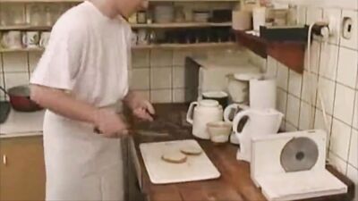 Vintage Cumshots In The Kitchen: Sexy Chefs Serve Up Hardcore Action!